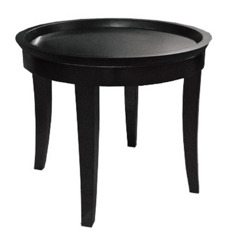 Armen Living 541 Ashton 22-Inch Round Wood Occasional Table