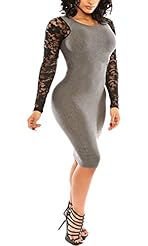 Sexy Long Sleeves Cutout Lace Vintage Spandex Bandage Dress/Club Dress 