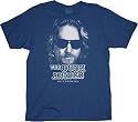 Big Lebowski THE DUDE ABIDES Navy T-shirt