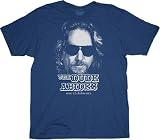 Big Lebowski THE DUDE ABIDES Navy T-shirt