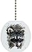 Raccoon Head Watercolor Solid Ceramic Fan Pull