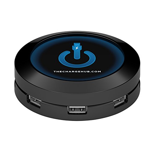 ChargeHub Round - 7 Port USB Universal Charging Station - Black