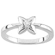 14K White Gold Diamond Promise Ring - 0.05 Ct.
