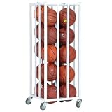 Champion Sports Vertical 20-basketball Lockable Ball Cart