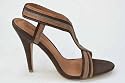 Womens High Heel Brown Beige Summer Sandals