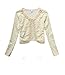 TOP OneWomen's Lace Shrug Bolero Cardigan Party Long Sleeve Floral