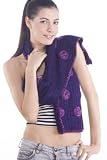 Beautiful Luxuriant Hand Stitched Super Soft Flowers Scarf Muffler Black Olive Purple Blue Chocolate
