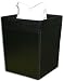 Black Crocodile Embossed Leather Waste Basket