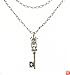Necklace - N202 - Key Pendant with Crown ~ Antique Silver Tone