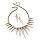 Spike Fashion Necklace & Pierced Earrings Set Burnt Gold