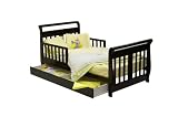 Dream On Me Toddler Bed with Storage Drawer - Espresso