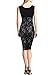 Miusol Womens Sexy Deep V Neck Sleeveless Lace Slim Party Cocktail Dresses