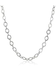 Judith Jack "Linked In" Sterling Silver Hammered Collar Necklace, 18"
