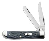 Case Cutlery 13011 Case Mini Trapper Knife, Gray Bone