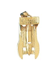 CleverEves 14K Gold Pendant Race Boat 3-D 5.5 - Gram(s)