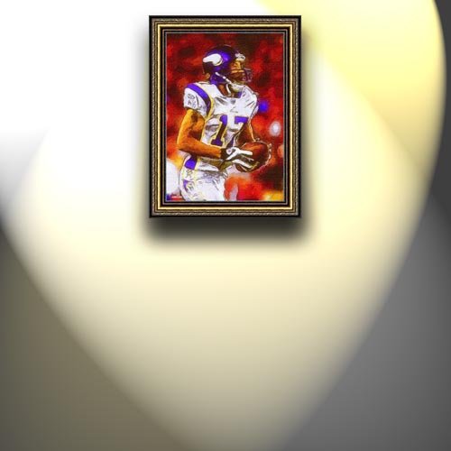 Completely Handpainted American Football Sport Painting, Custom Order FL5507, Oil on Canvas, with Option to Paint Jerry, Brett & Co. from Any Other Favorite Photograph or Picture, Unframed, Size 24'' x 34
