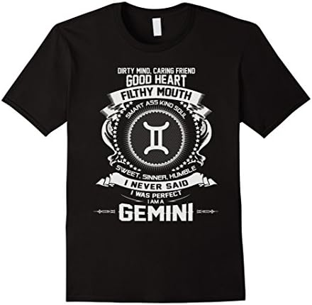 Men's I Never Said I Was Perfect I Am A Gemini T-shirt XL Black