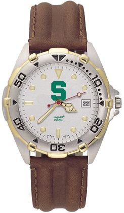 Michigan State Spartans Spartans All Star Watch with Leather Band - Men's
