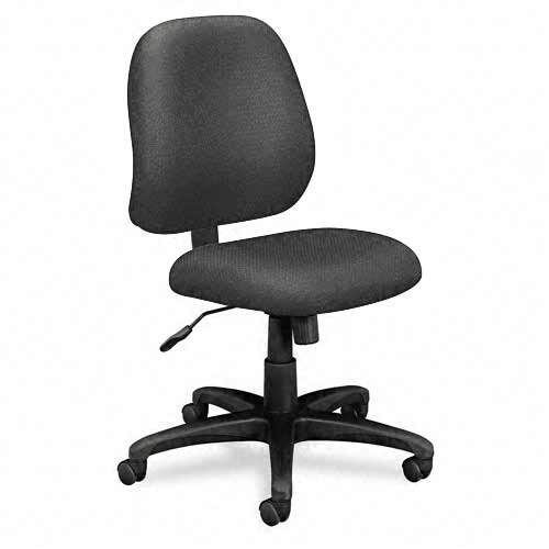 Basyx VL625VC12 VL625 Series Mid-Back Task Chair with Gray Fabric Upholstery