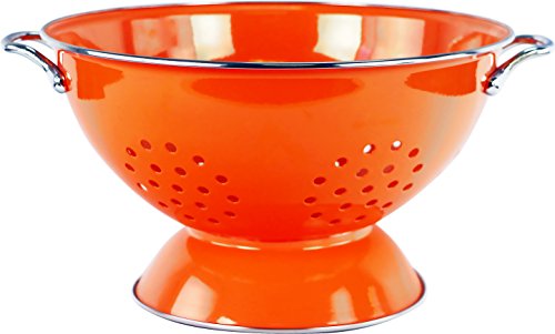 Calypso Basics by Reston Lloyd Powder Coated Enameled Colander, 5 Quart, Orange