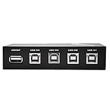 Caxico MT ビッキー 4 ポート USB プリンター共有スイッチ ハブ MT-1A4B-CF