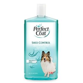 8 in 1 Perfect Coat Shed Control Shampoo for Dogs, 32 Ounce Bottle, Tropical Mist Scent by 