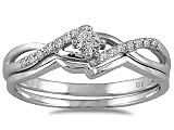 1/6 CTW Diamond Bridal Set in 10K White Gold