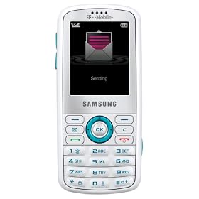 Samsung Gravity t459 Phone, White/Aqua (T-Mobile)