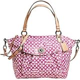 Coach OP ART Coated Canvas Pink Large Leah 13143