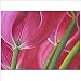 'Red Lily Flowers'~Bali Art Painting~Acrylic on Canvas~Hand Painted~Signed by Artist
