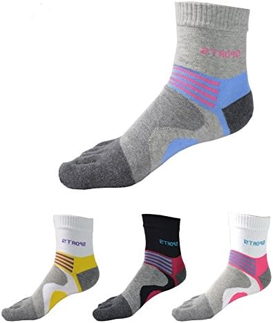 Amycus Men's Running Five Finger Lightweight Breathable Toe Socks 4 Packs