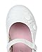 Leatherette Floral Velcro Mary Jane Strap Ballerina Flat (Toddler/Little Girl/Big Girl) BC64 - White