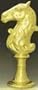 Mayer Mill Brass - HAI-B - Horse Head Andiron - Brass Base - Pair