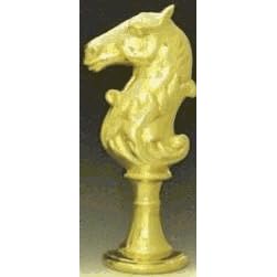 Mayer Mill Brass - HAI-B - Horse Head Andiron - Brass Base - Pair by Mayer Mill Brass