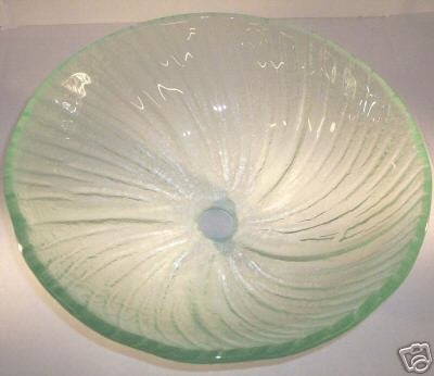 Bathroom Glass Vessel Lavatory Pedestal Sink Bowl A2.1