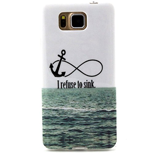 Tonsee Pattern Case For Samsung Galaxy Alpha G850 (Anchors)