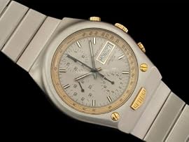 1977 Vintage HEUER KENTUCKY Horse Racing Chronograph Mens Watch, Automatic - Stainless Steel & Gold