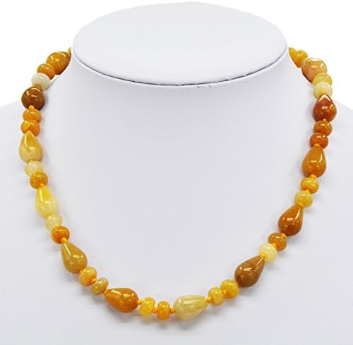 Natural Water Drop and Flat Beaded Topaz Necklace Strand 18-20inches