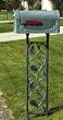 Verdigris Finished Floral Curbside Mailbox with Post