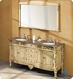Fresca Almanor Antique Double Sink Bathroom Vanity w/ Baltic Brown Countertop - FVN6399BB