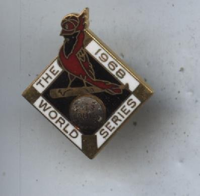 Original 1968 Cardinals World Series Press Pin NM/MT - MLB Pins And Pendants