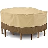 Veranda Patio Table & Chair Cover, 24"HX96"L, PBBL EARTH BARK