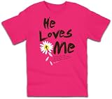 Christian T-shirt He Loves Me W/ Daisy
