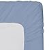 Utopia Bedding Cotton sateen Fitted Sheet (Twin, Blue) – Premium Quality Combed Cotton Long Staple Fiber - Breathable, Durable & Comfortable with Deep Pocket