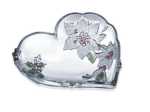 Celebrations by Mikasa Holiday Bloom  Heart Dish, 10.75 Inches
