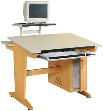 Computer Aided Design 42"W x 39"D Drafting Table Computer Mount: Stationary Platform, Keyboard Tray: Excluded