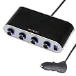 Satechi CHR-61 4-Way 12V Car Socket Extender Charger Adapter with USB Port