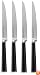 Ginsu Chikara Open Stock Series Japanese 420J2 Stainless Steel Four 4.5-Inch Steak Knives 7104