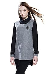 Cotton/Polyester/Viscose/Wool Spring Long Sleeves  Dress