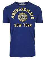 Abercrombie & Fitch Mens T-Shirt Varsity Navy Blue